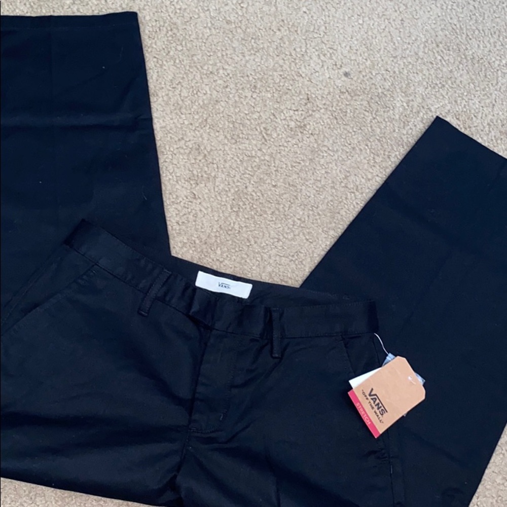 New Vans black wide stretch pants size 3 & 7